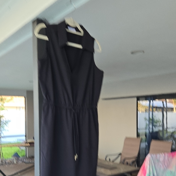 Calvin Klein Black Sleeveless Sheath Dress With Collar - Picture 5 of 9